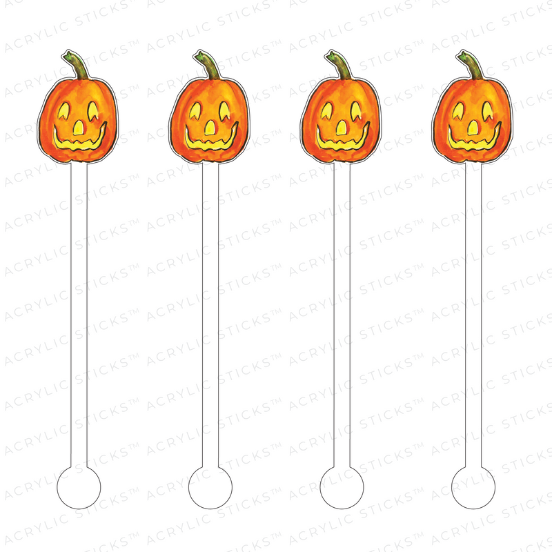 CHEERFUL PUMPKIN ACRYLIC STIR STICKS