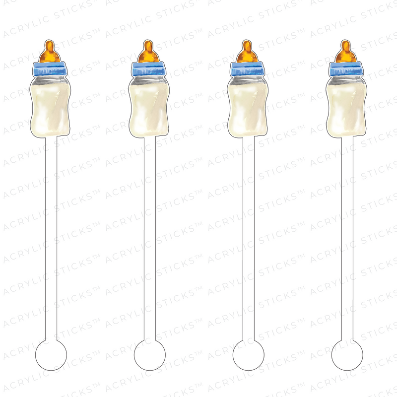 BABY BOTTLE BLUE ACRYLIC STIR STICKS