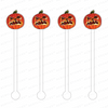 SPOOKY JACK O' LANTERN ACRYLIC STIR STICKS