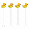 RUBBER DUCKY ACRYLIC STIR STICKS