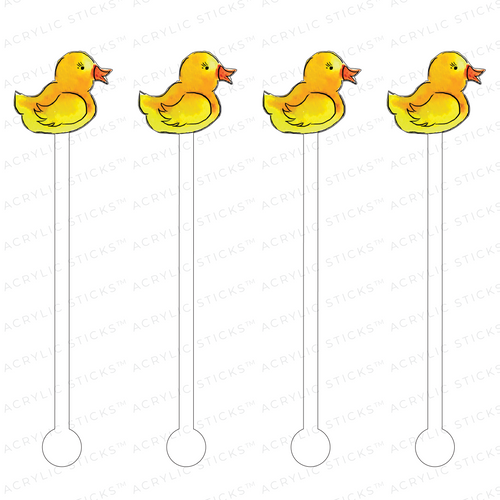 RUBBER DUCKY ACRYLIC STIR STICKS