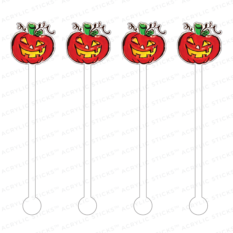 JOHNNY JACK O' LANTERN ACRYLIC STIR STICKS