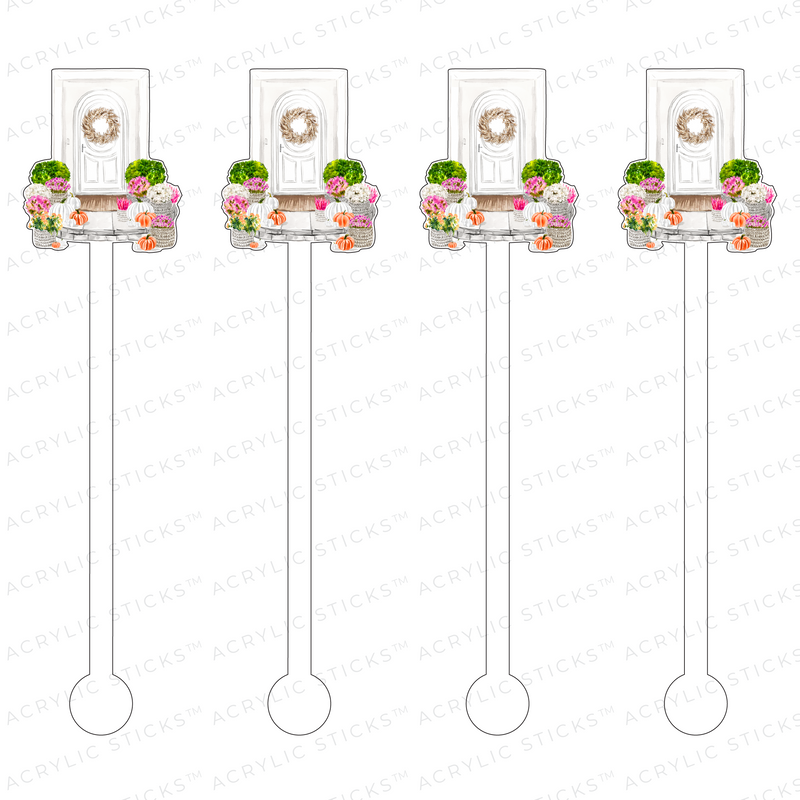 CRISP FALL DOOR ACRYLIC STIR STICKS