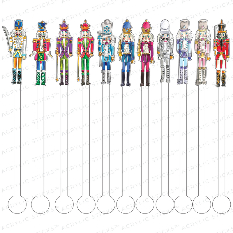 NUTCRACKER JUMBO PACK ACRYLIC STIR STICKS