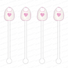 PINK HEART BIB ACRYLIC STIR STICKS
