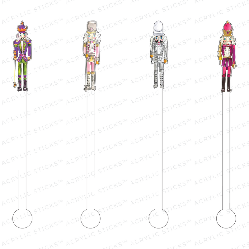 NUTCRACKERS ACRYLIC STIR STICKS COMBO