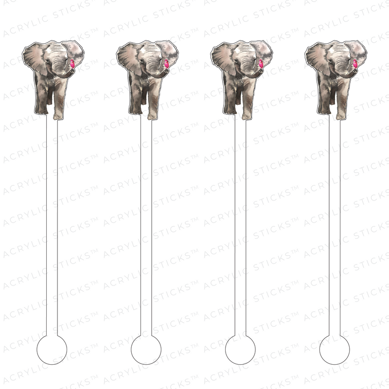 ELEPHANT & BIRD FRIEND ACRYLIC STIR STICKS