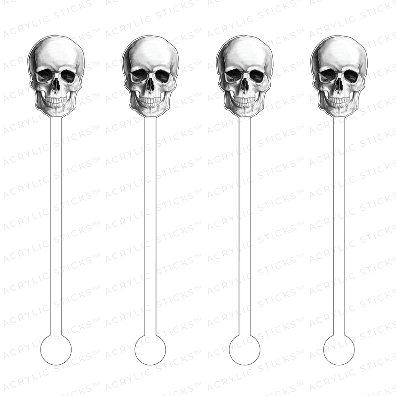 SKULL ACRYLIC STIR STICKS