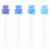 DISCO TEDDY BEAR ACRYLIC STIR STICKS COMBO (3 COLORWAY OPTIONS)