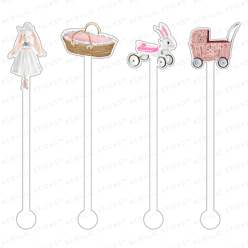 LITTLE GIRL PLAY ACRYLIC STIR STICKS COMBO