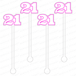 '21' ACRYLIC STIR STICKS