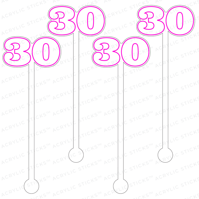 '30' ACRYLIC STIR STICKS
