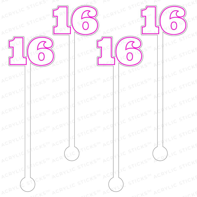 '16' ACRYLIC STIR STICKS