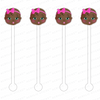BABY GIRL BOBBLE HEAD ACRYLIC STIR STICKS (2 STYLE OPTIONS)