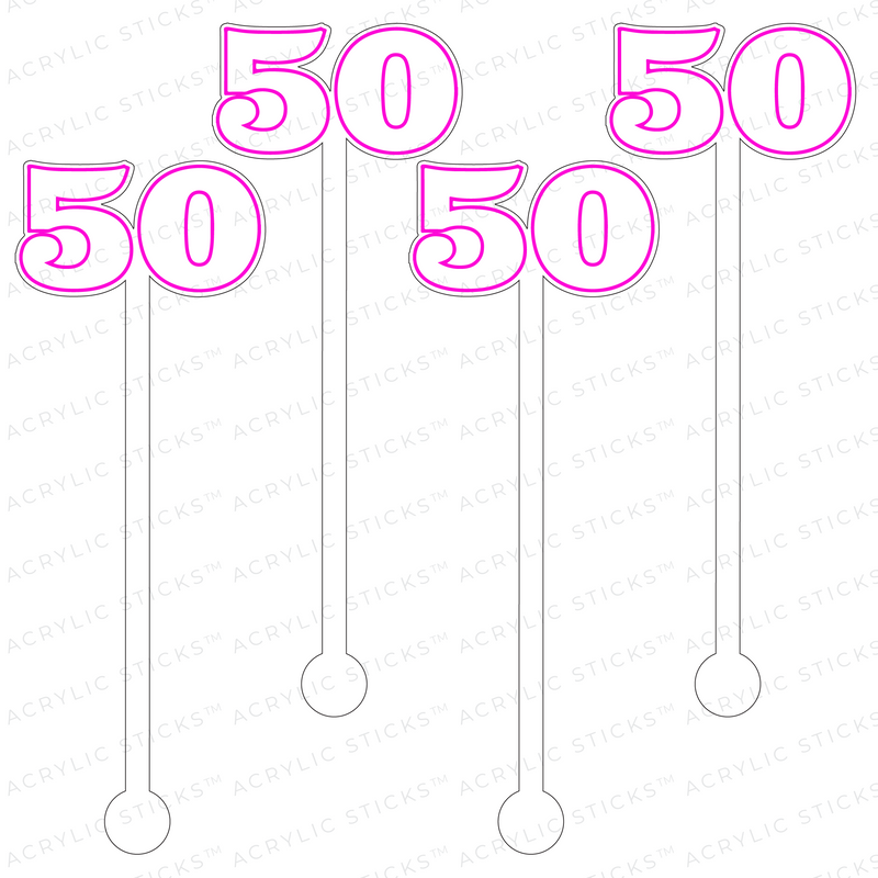 '50' ACRYLIC STIR STICKS