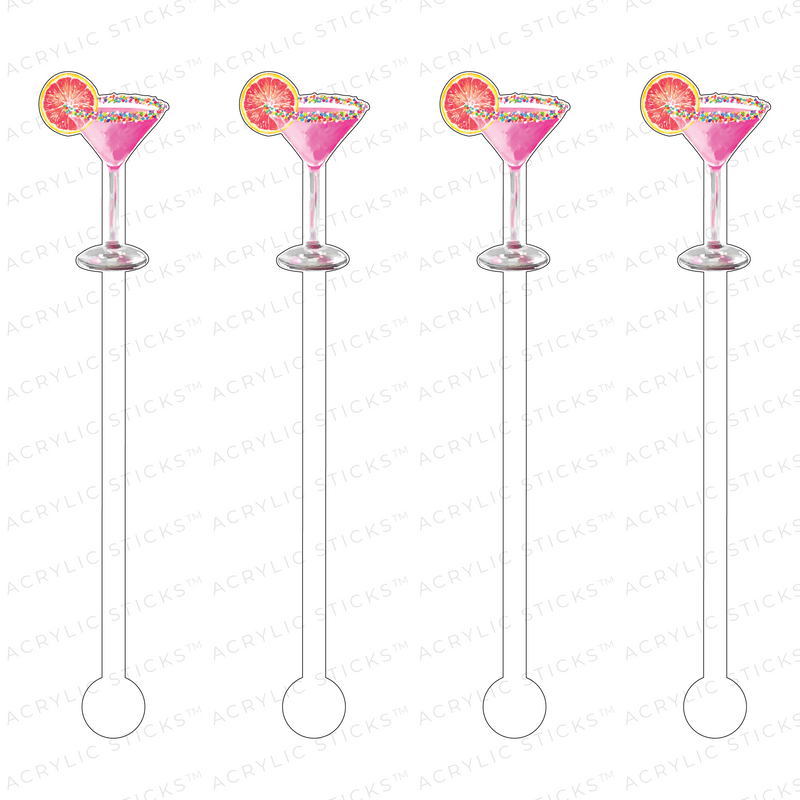 BIRTHDAY MARTINI ACRYLIC STIR STICKS