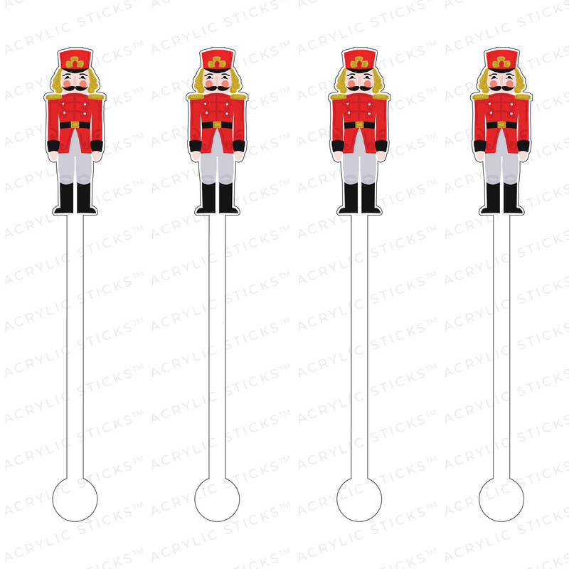 RUSSIAN NUTCRACKER ACRYLIC STIR STICKS