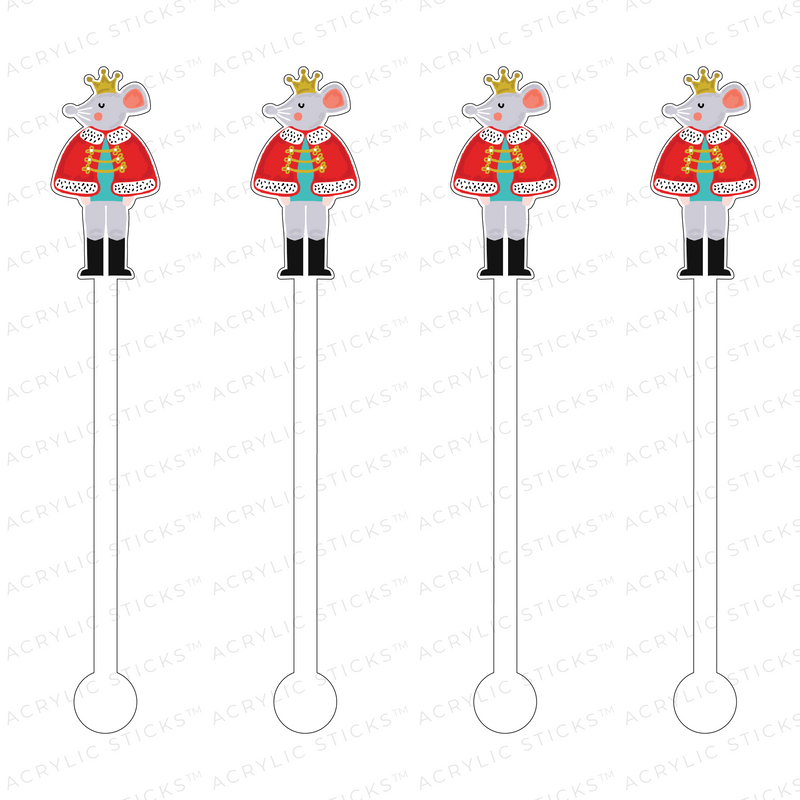 MOUSE NUTCRACKER ACRYLIC STIR STICKS