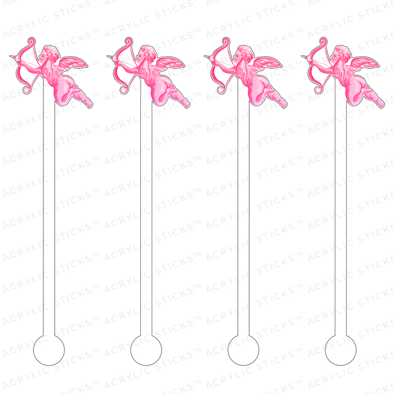 ROSE CUPID ACRYLIC STIR STICKS