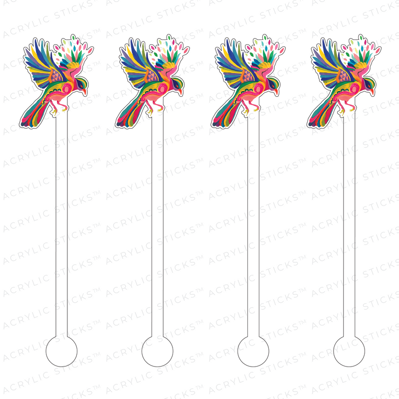 BIRD OF PARADISE ACRYLIC STIR STICKS
