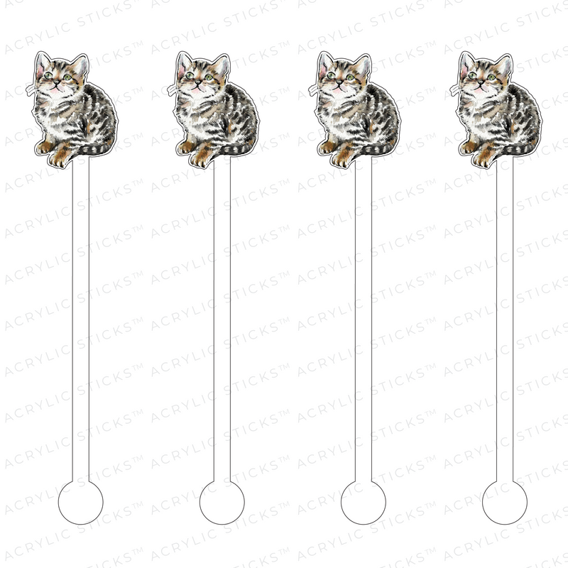 BENGAL CAT ACRYLIC STIR STICKS