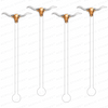 LONGHORN HEAD ACRYLIC STIR STICKS