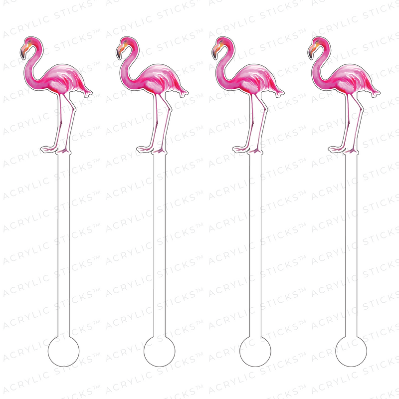 FLAMINGO ACRYLIC STIR STICKS