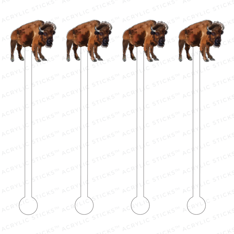 BEAUTIFUL BISON ACRYLIC STIR STICKS