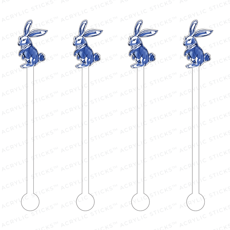BLUE BUNNY FOO FOO ACRYLIC STIR STICKS