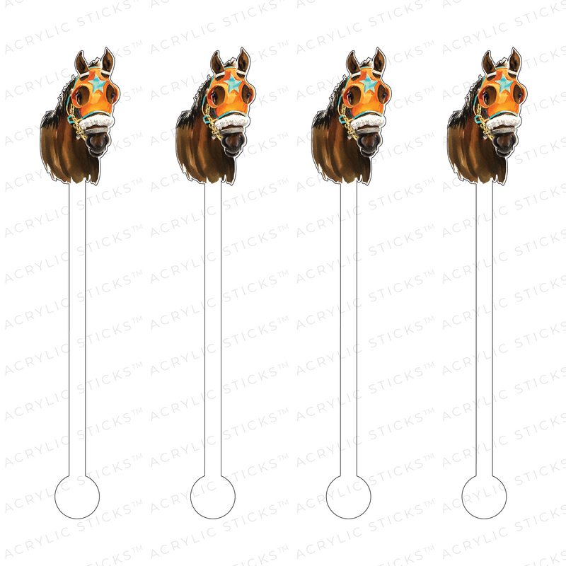 DERBY HORSE ACRYLIC STIR STICKS