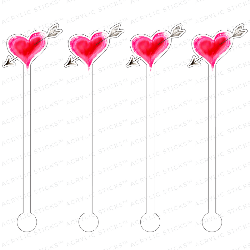 HEART & ARROW ACRYLIC STIR STICKS