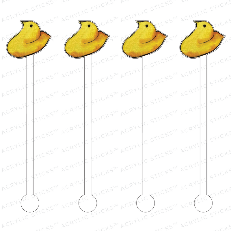 CHICK PEEP ACRYLIC STIR STICKS
