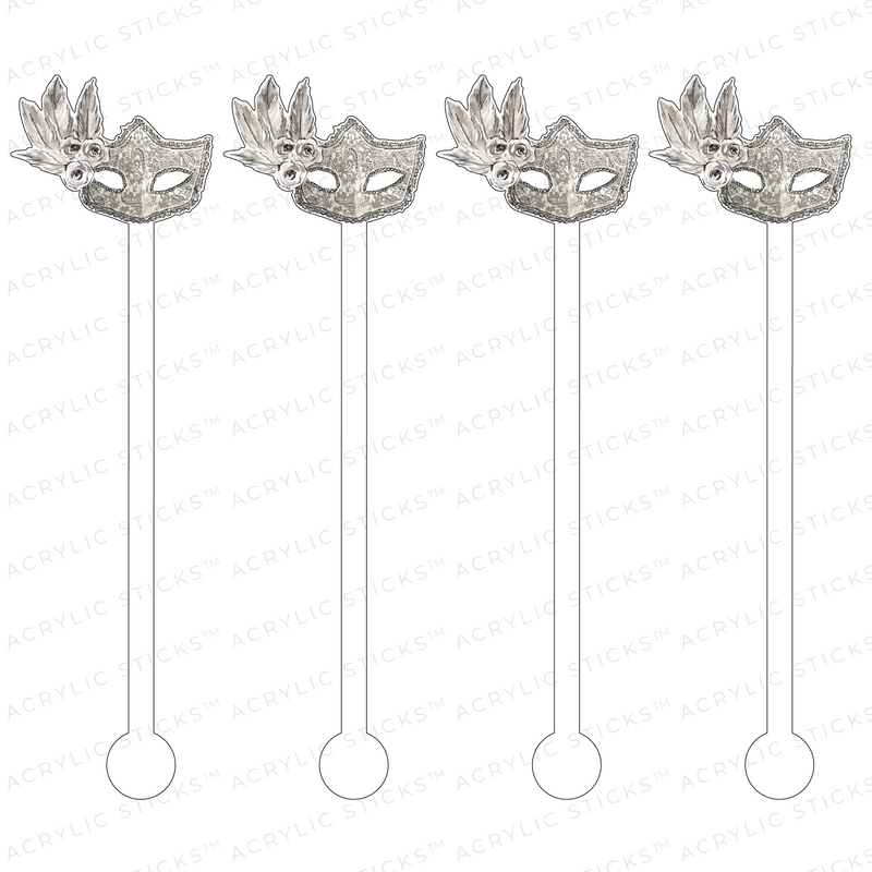 WHITE PHANTOM MASK ACRYLIC STIR STICKS