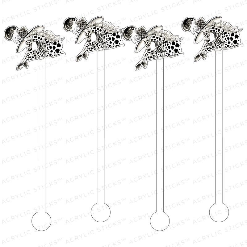 COCO DERBY HORSE ACRYLIC STIR STICKS