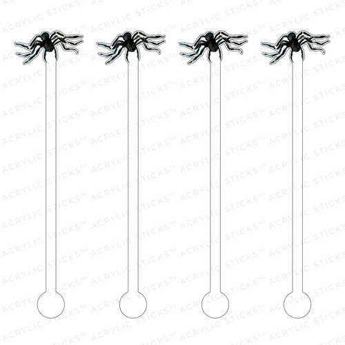 CREEPY SPIDER ACRYLIC STIR STICKS