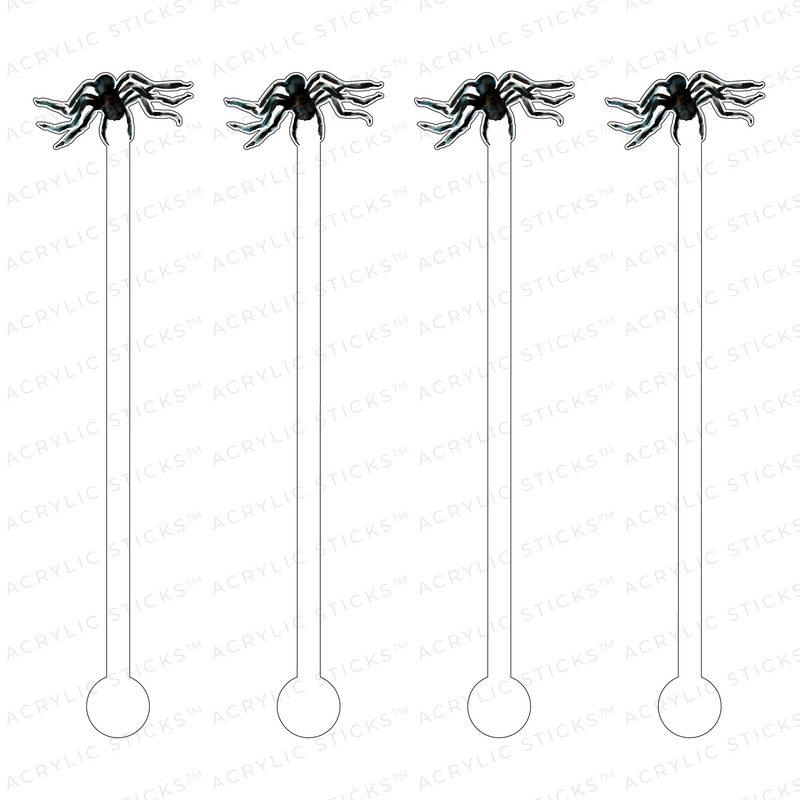 CREEPY SPIDER ACRYLIC STIR STICKS