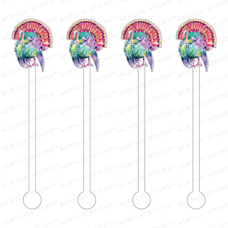 MISS MODISH TURKEY ACRYLIC STIR STICKS