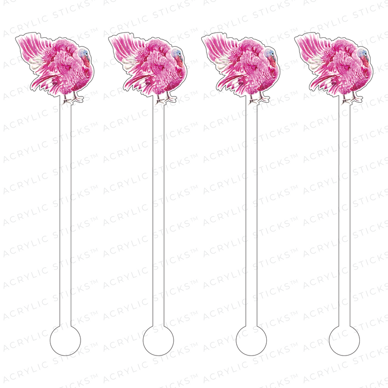 PINK COUTURE TURKEY ACRYLIC STIR STICKS