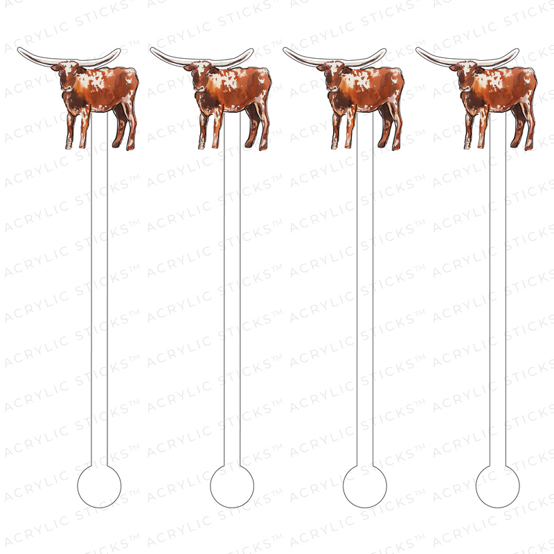 LONGHORN ACRYLIC STIR STICKS
