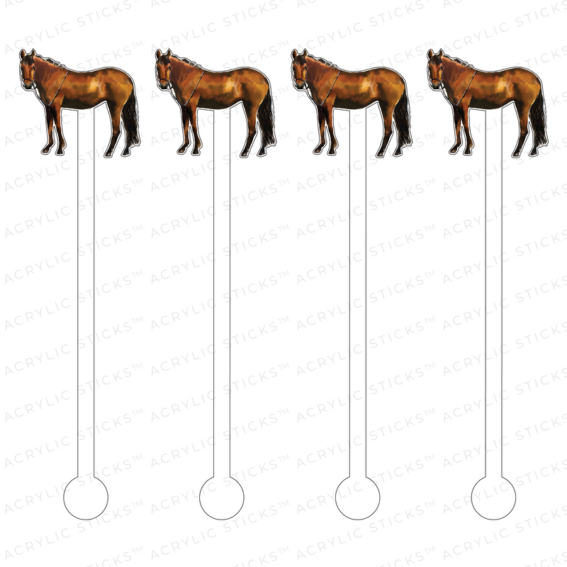 THOROUGHBRED HORSE ACRYLIC STIR STICKS