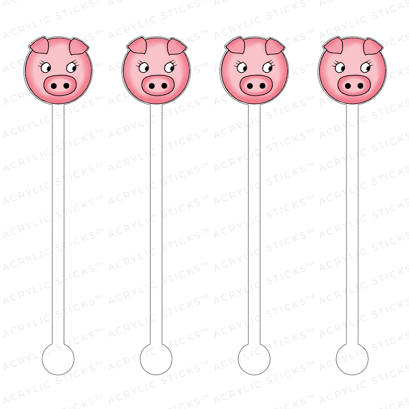 OINK OINK ACRYLIC STIR STICKS