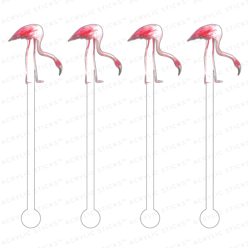 PEKING FLAMINGO ACRYLIC STIR STICKS