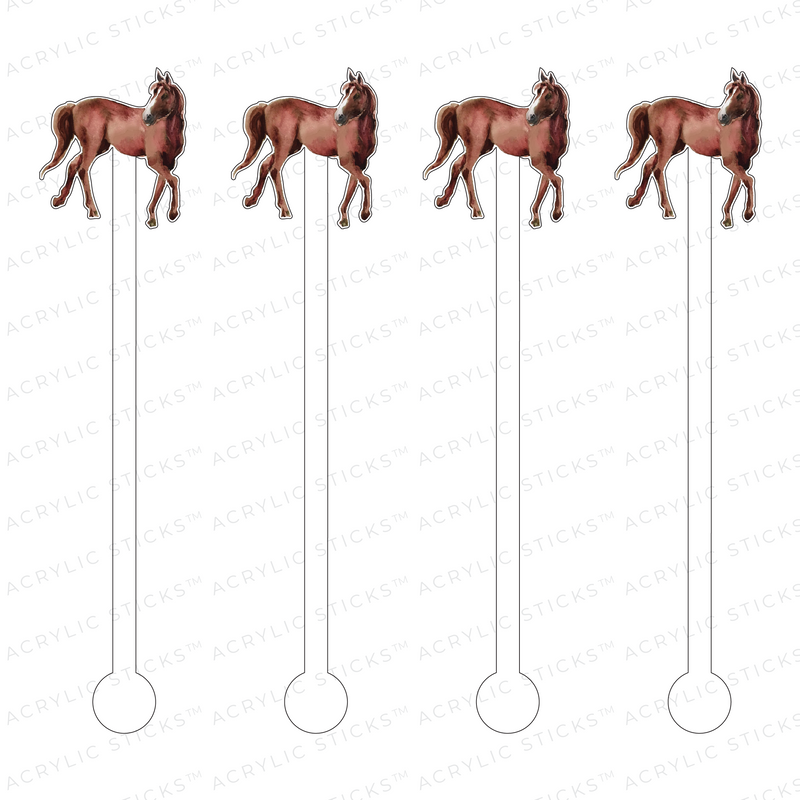 HORSE ACRYLIC STIR STICKS