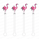 DIVA FLAMINGO ACRYLIC STIR STICKS