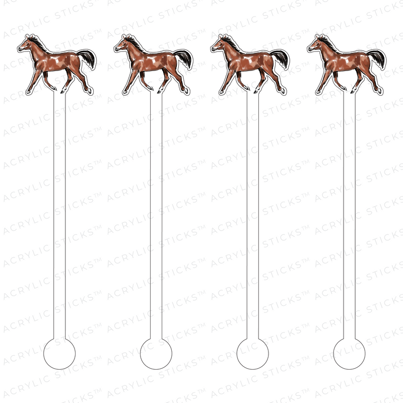 TENNESSEE WALKER HORSE ACRYLIC STIR STICKS