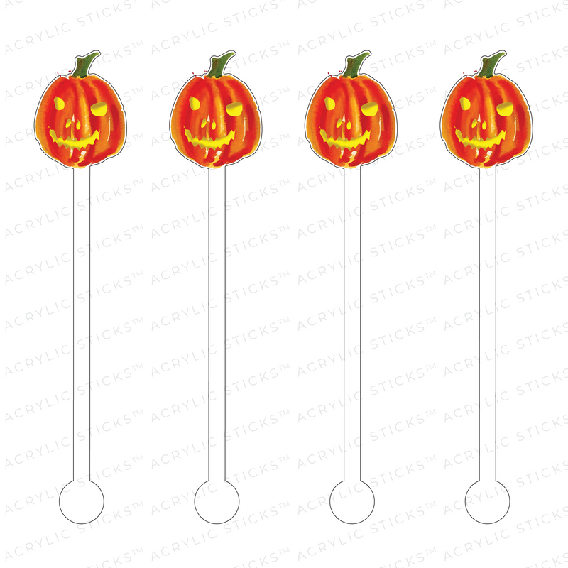MISCHIEVOUS JACK O' LANTERN ACRYLIC STIR STICKS