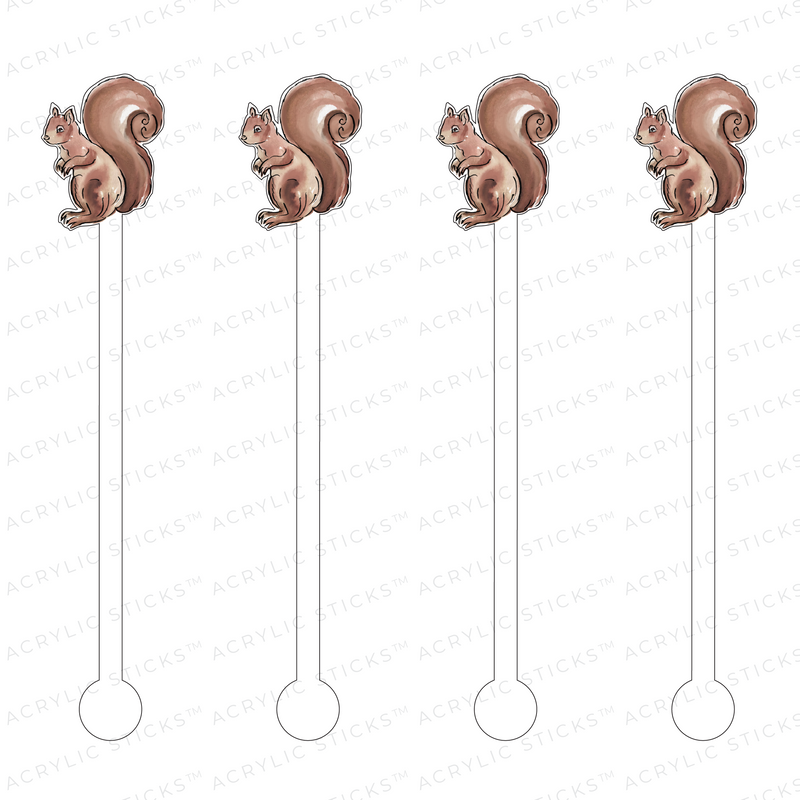 SQUIRREL ACRYLIC STIR STICKS