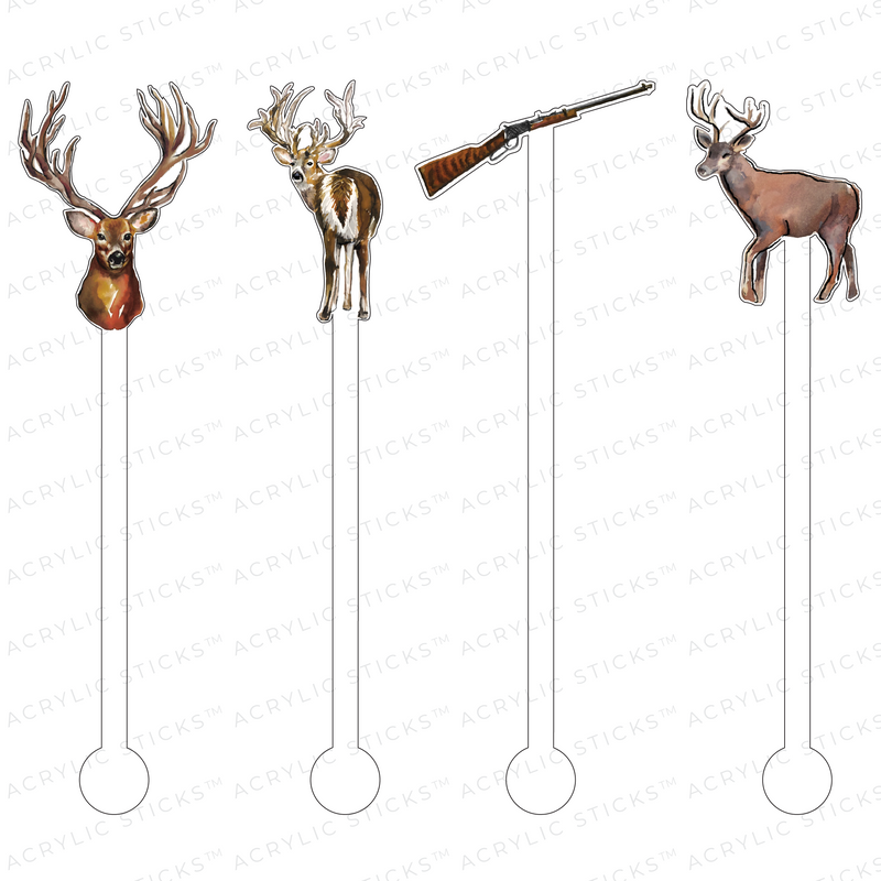 HUNTING SEASON ACRYLIC STIR STICKS COMBO