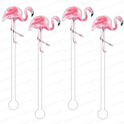 CURTSY FLAMINGO ACRYLIC STIR STICKS