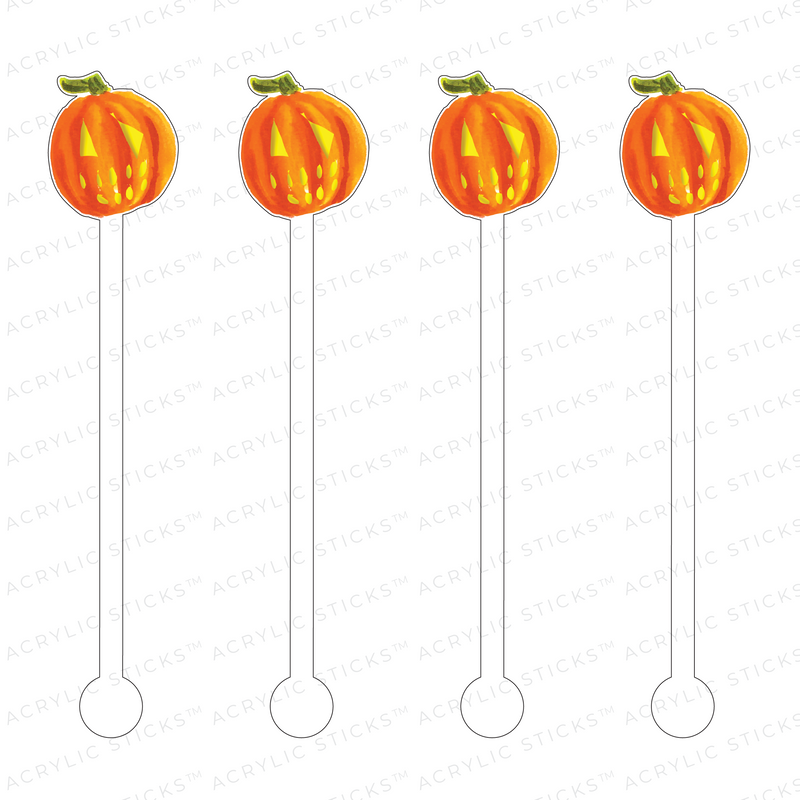 NICE JACK O' LANTERN ACRYLIC STIR STICKS